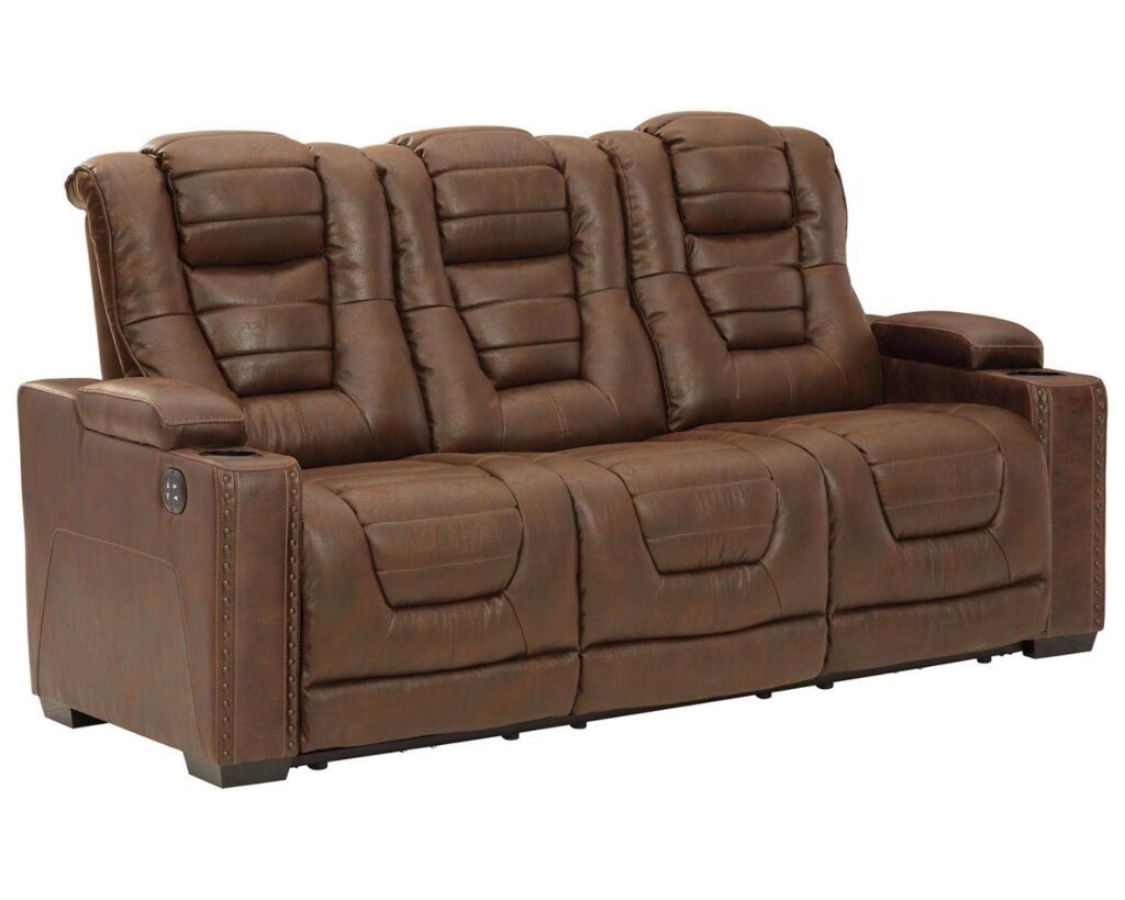 leather sofa in living room