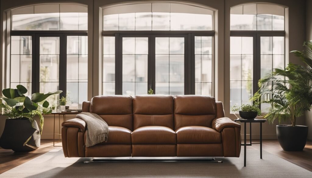 leather reclining couch